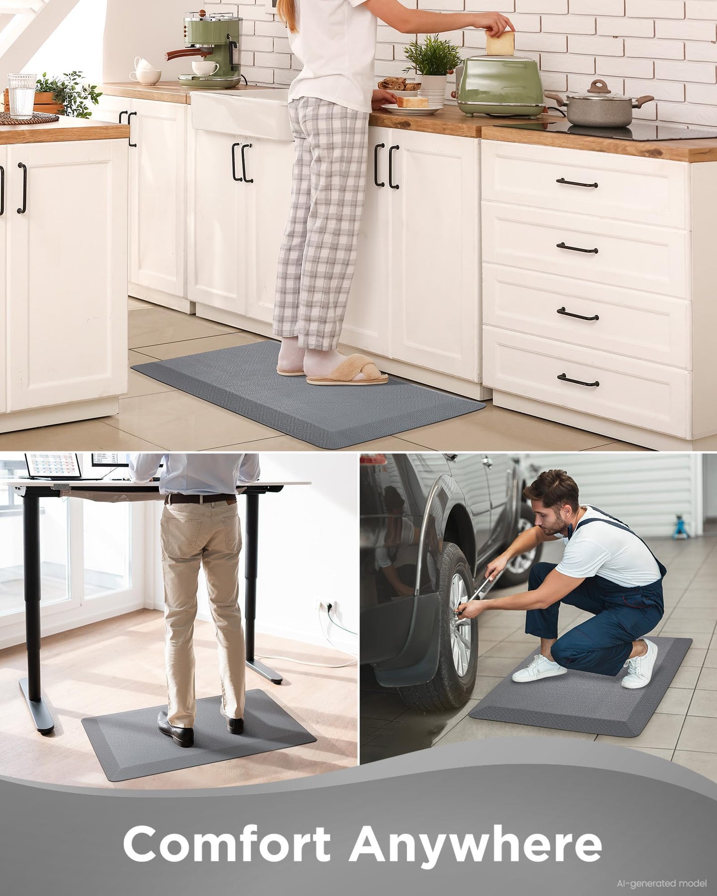 Waterproof Anti Fatigue Kitchen and Office Mat
