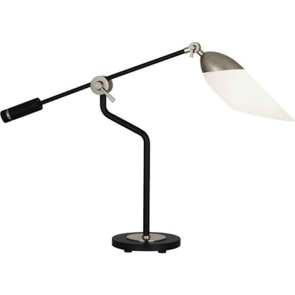 Modern Table Lamp with Matte Black and Nickel Finish