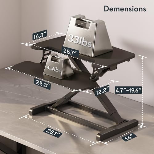 Height Adjustable Standing Desk Converter