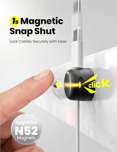 Magnetic Cable Clips for Desk Cable Management