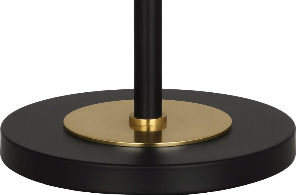 Modern Table Lamp with Matte Black and Nickel Finish