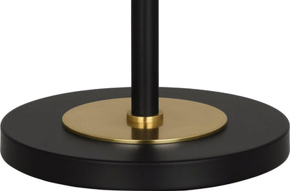 Modern Table Lamp with Matte Black and Nickel Finish