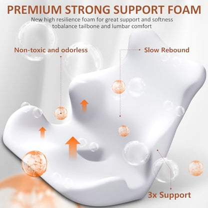Ergonomic Seat Cushion with Lumbar Support Pillow