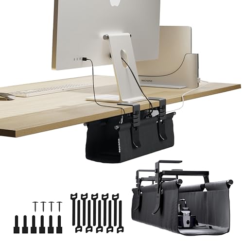 Fabric Under Desk Cable Management Tray Organizer