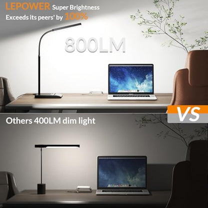 LED Desk Lamp with Adjustable Gooseneck Lighting