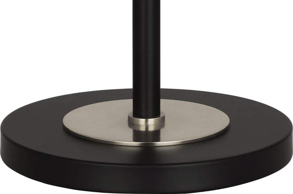 Modern Table Lamp with Matte Black and Nickel Finish