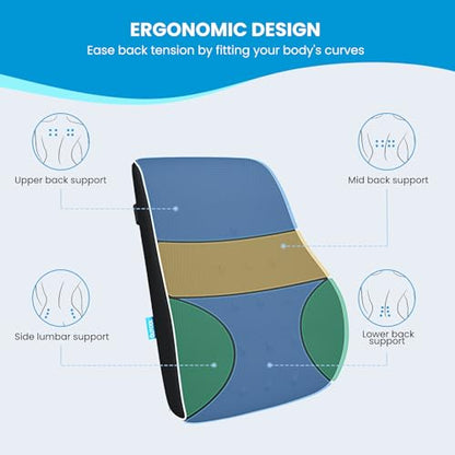 Ergonomic Lumbar Support Pillow with Adjustable Straps