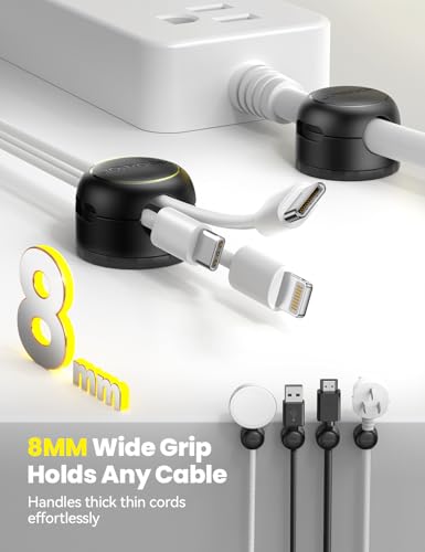 Magnetic Cable Clips for Desk Cable Management