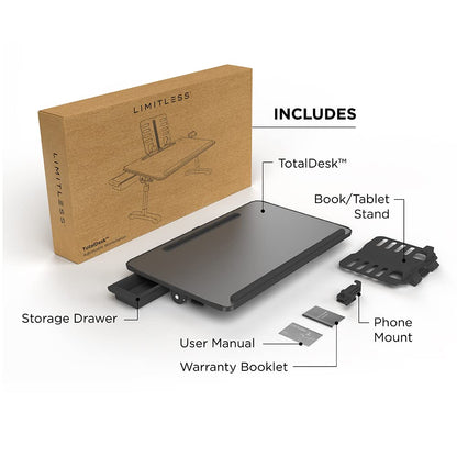 Adjustable Portable Workstation with Tilt Lap Desk