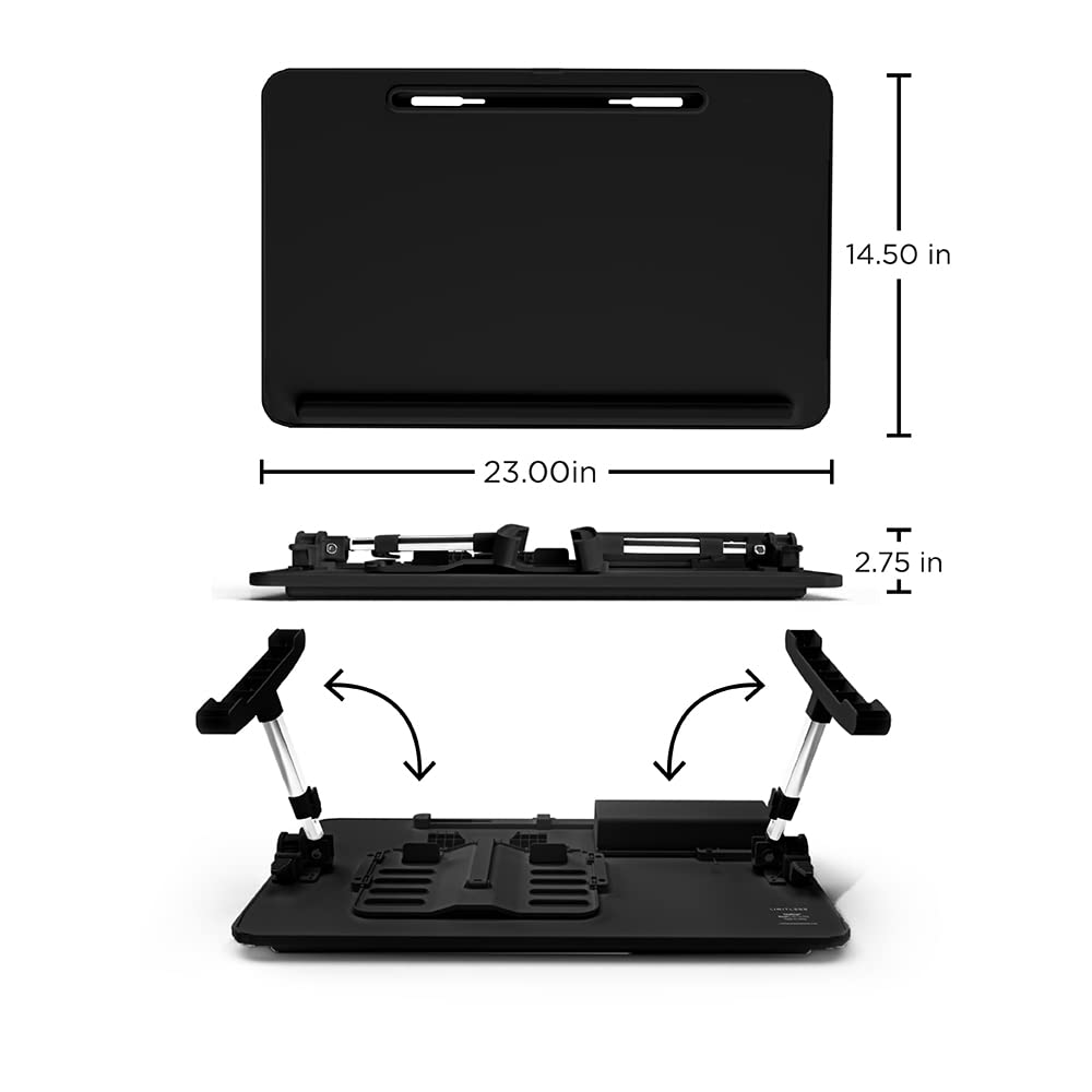 Adjustable Portable Workstation with Tilt Lap Desk