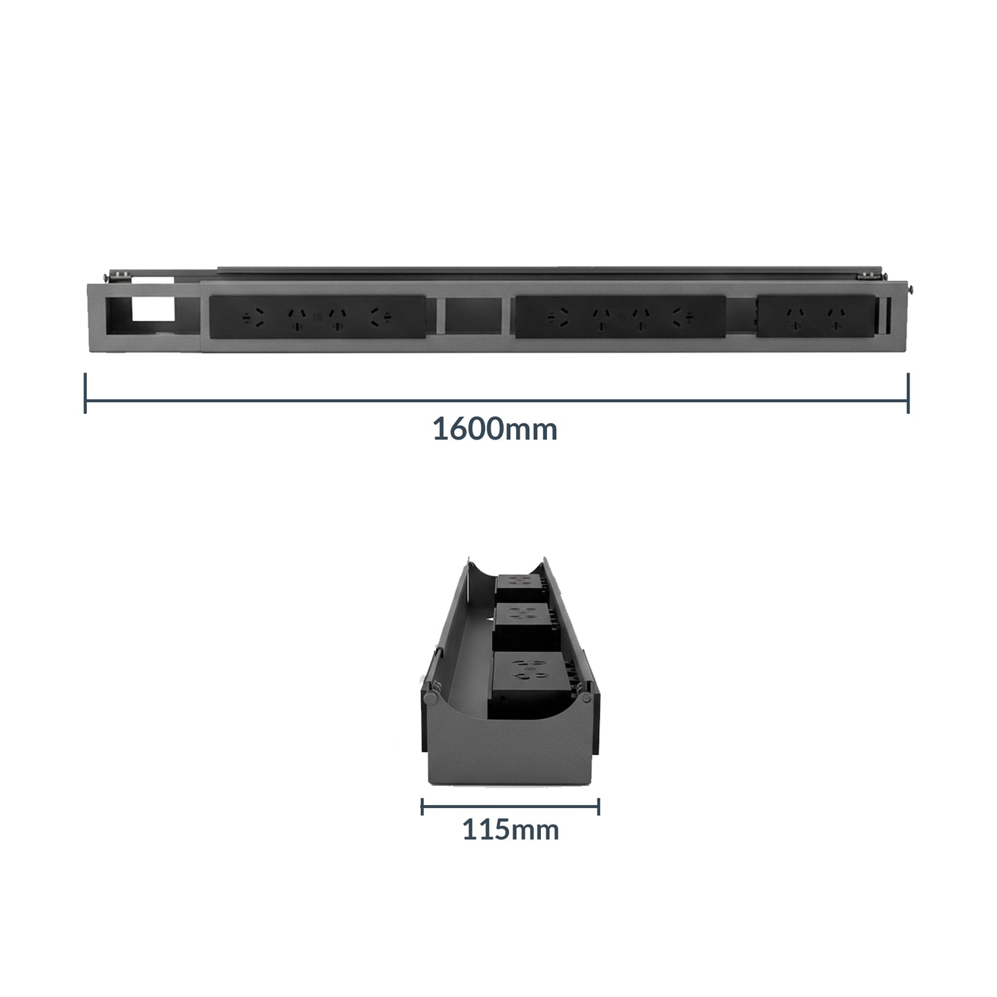Desky Integrated Cable & Power Channel