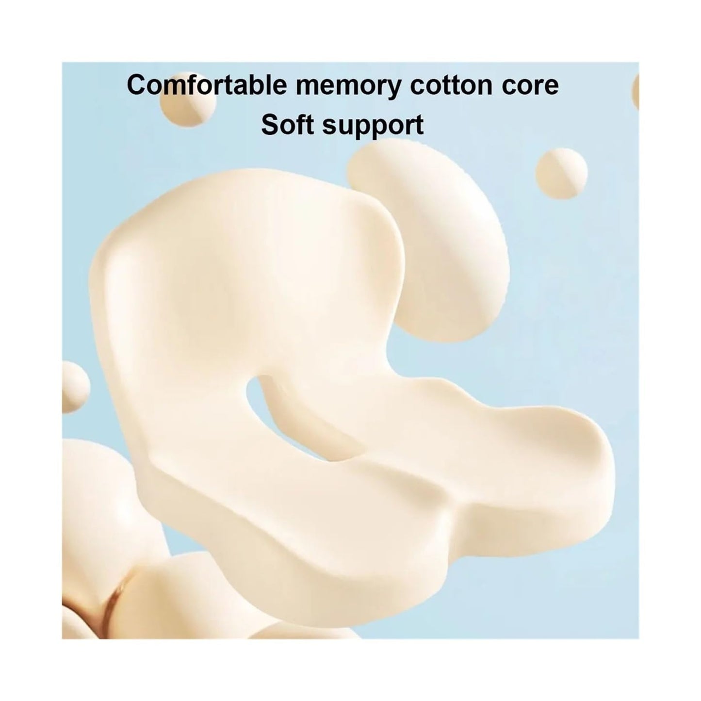 L-Shaped Memory Foam Seat Cushion with Lumbar Support