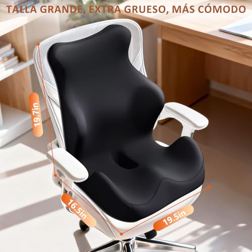 Ergonomic Seat Cushion with Lumbar Support Pillow