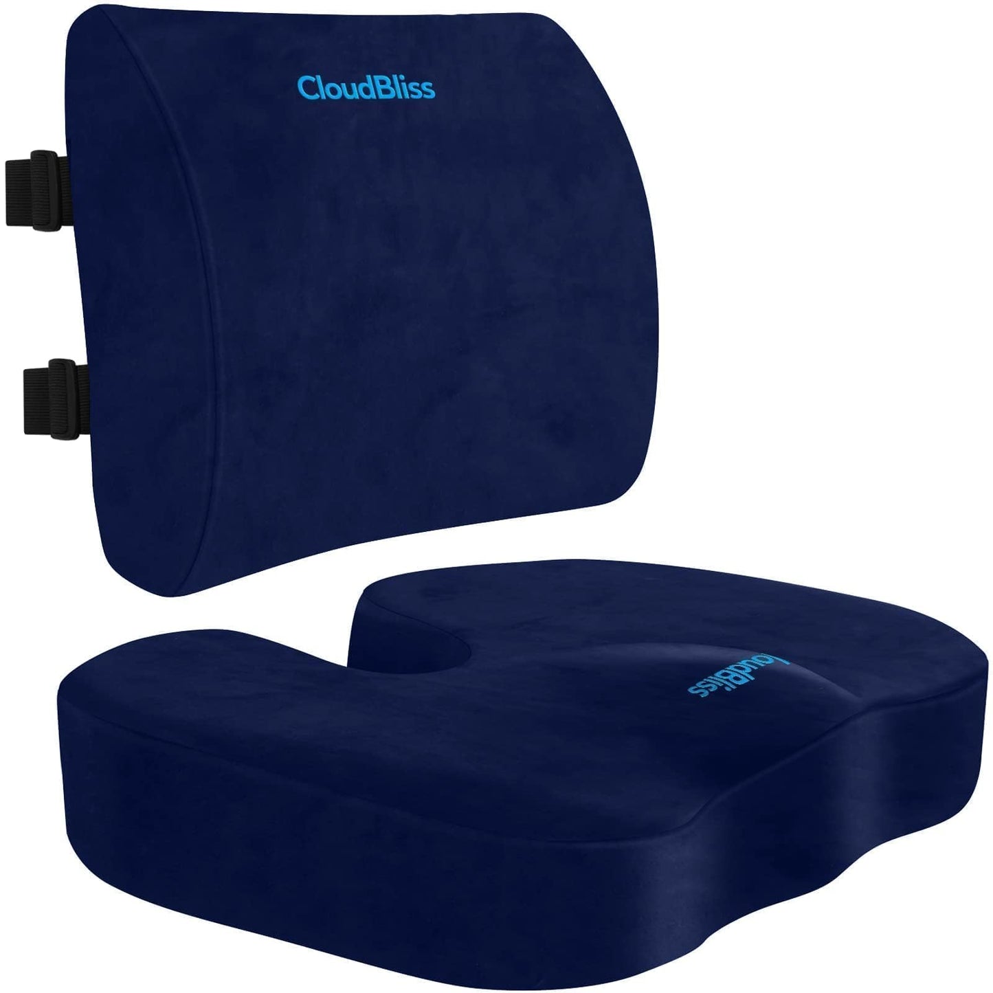 Memory Foam Seat Cushion with Lumbar Support