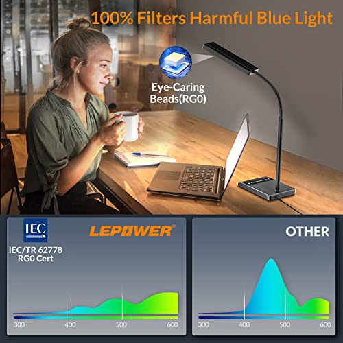 LED Desk Lamp with Adjustable Gooseneck Lighting