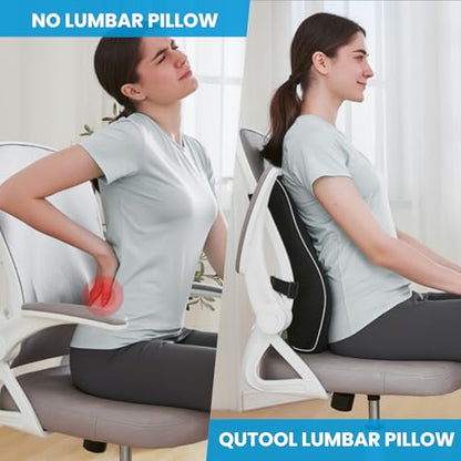 Ergonomic Lumbar Support Pillow with Adjustable Straps