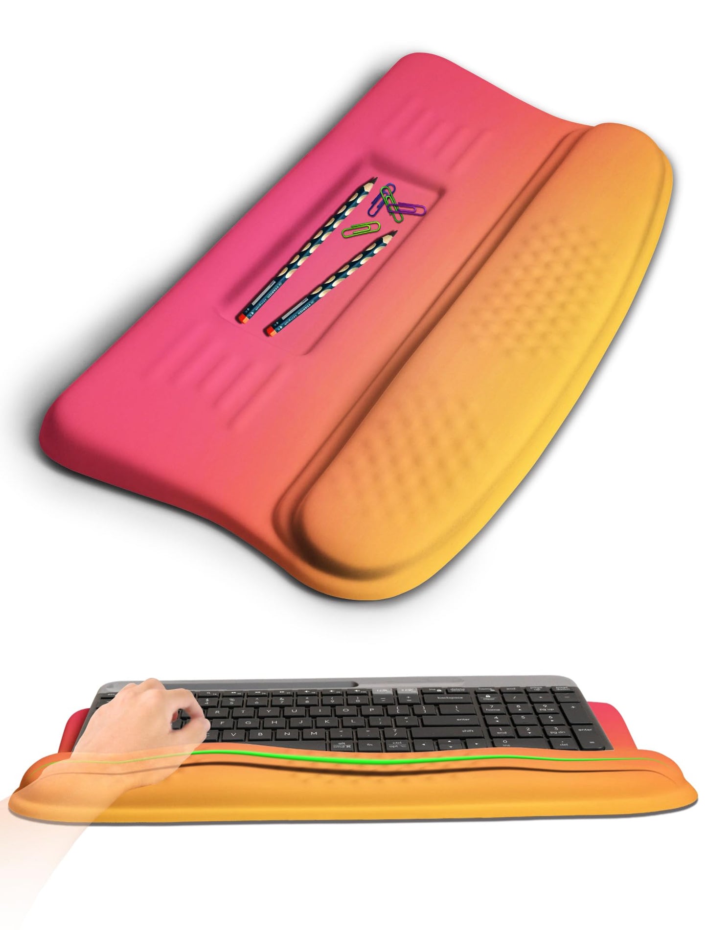 Ergonomic Wave Wrist Rest with Keyboard Stand