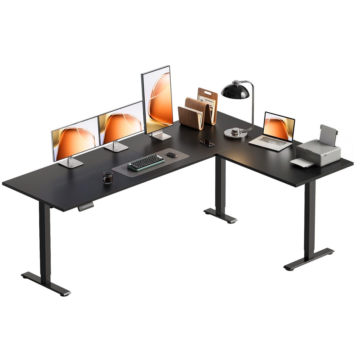 Reversible L Shaped Electric Standing Desk
