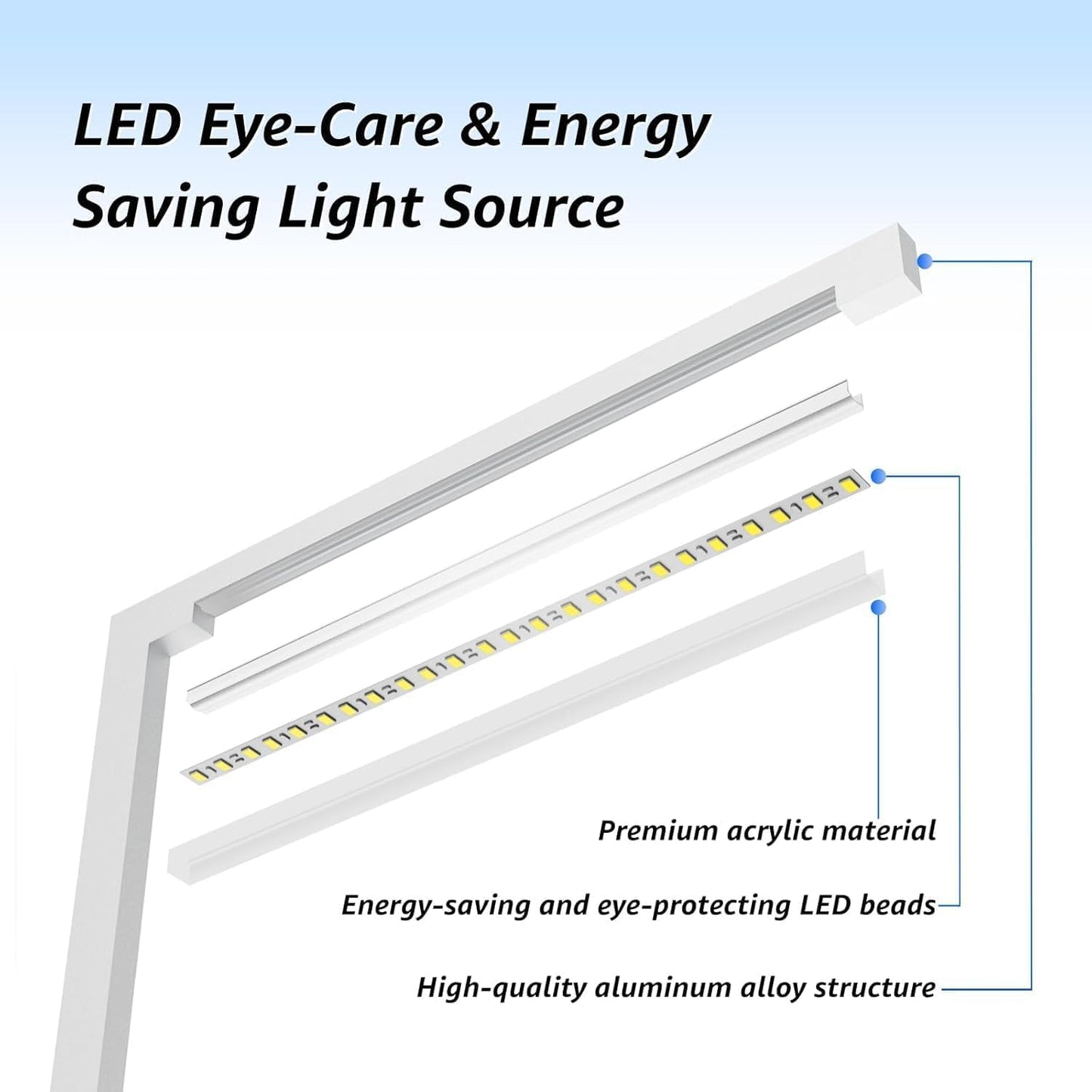 Aluminum LED Desk Lamp for Home Office Workspace