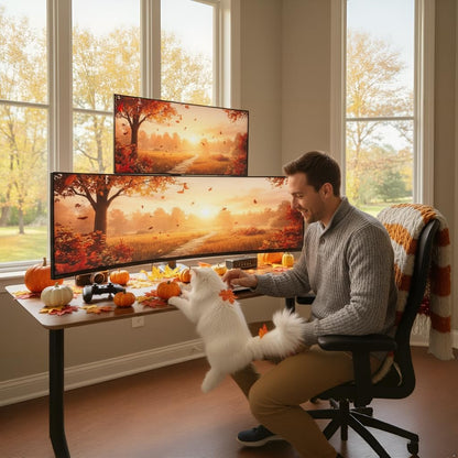 Heavy Duty Ultrawide Dual Monitor Arm Mount
