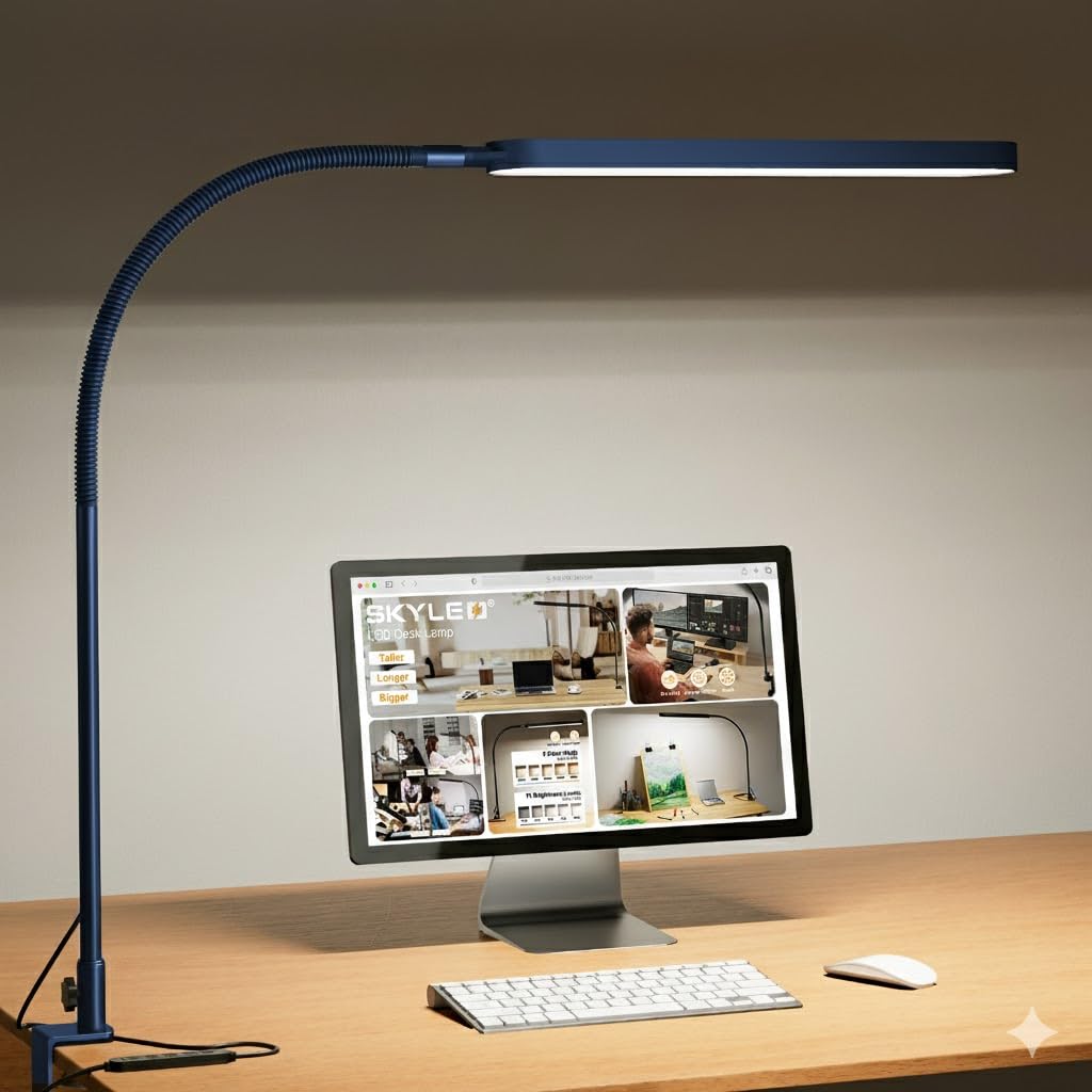 LED Desk Lamp with Adjustable Brightness and Modes