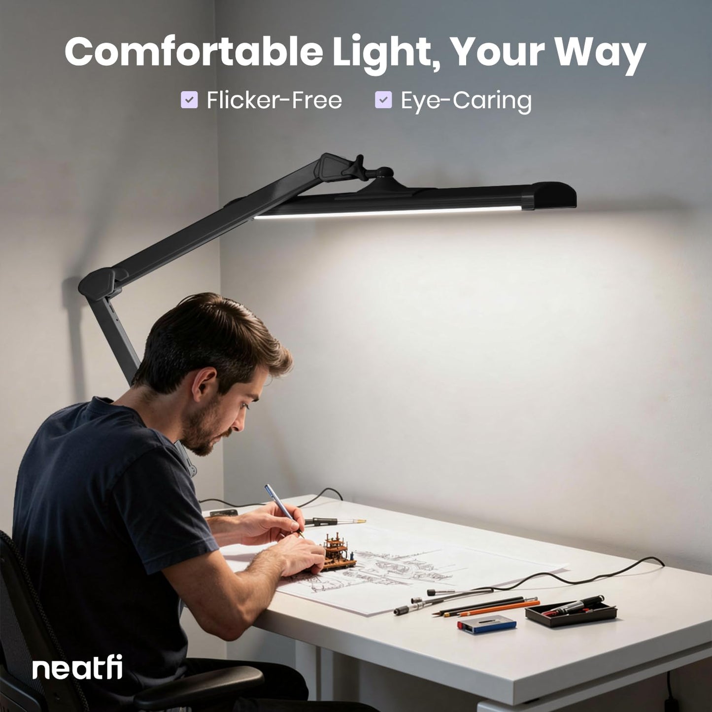 Ultra Bright LED Desk Lamp with Adjustable Shade