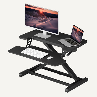 Height Adjustable Standing Desk Converter with Keyboard Tray