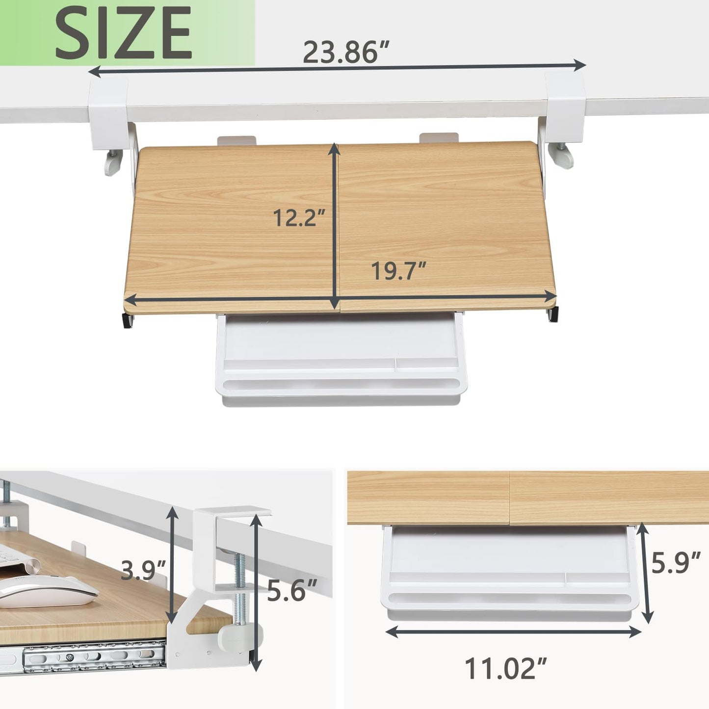 ETHU Under Desk Keyboard Tray
