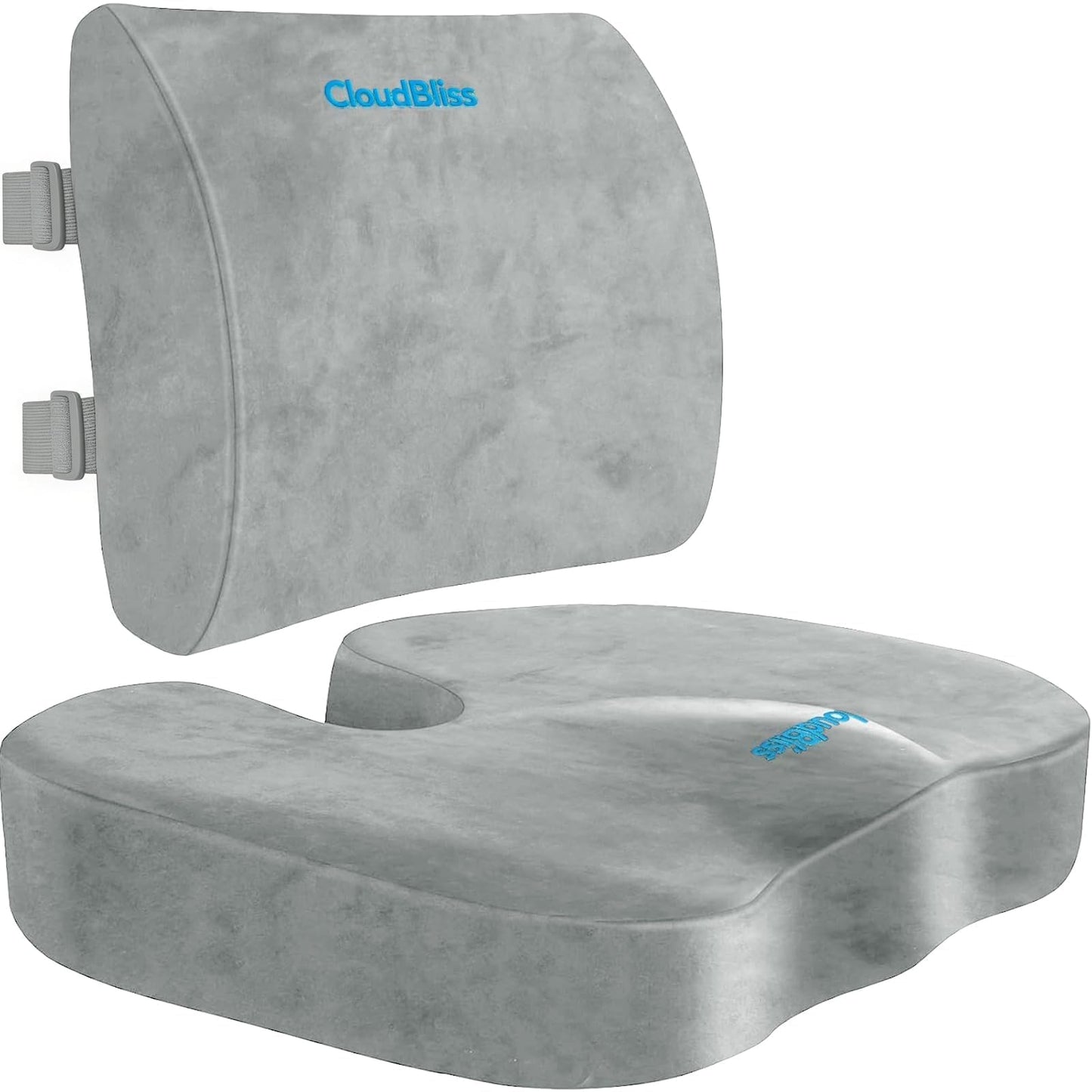 Memory Foam Seat Cushion with Lumbar Support