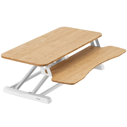 Height Adjustable Desk Converter with Dual Monitor Stand