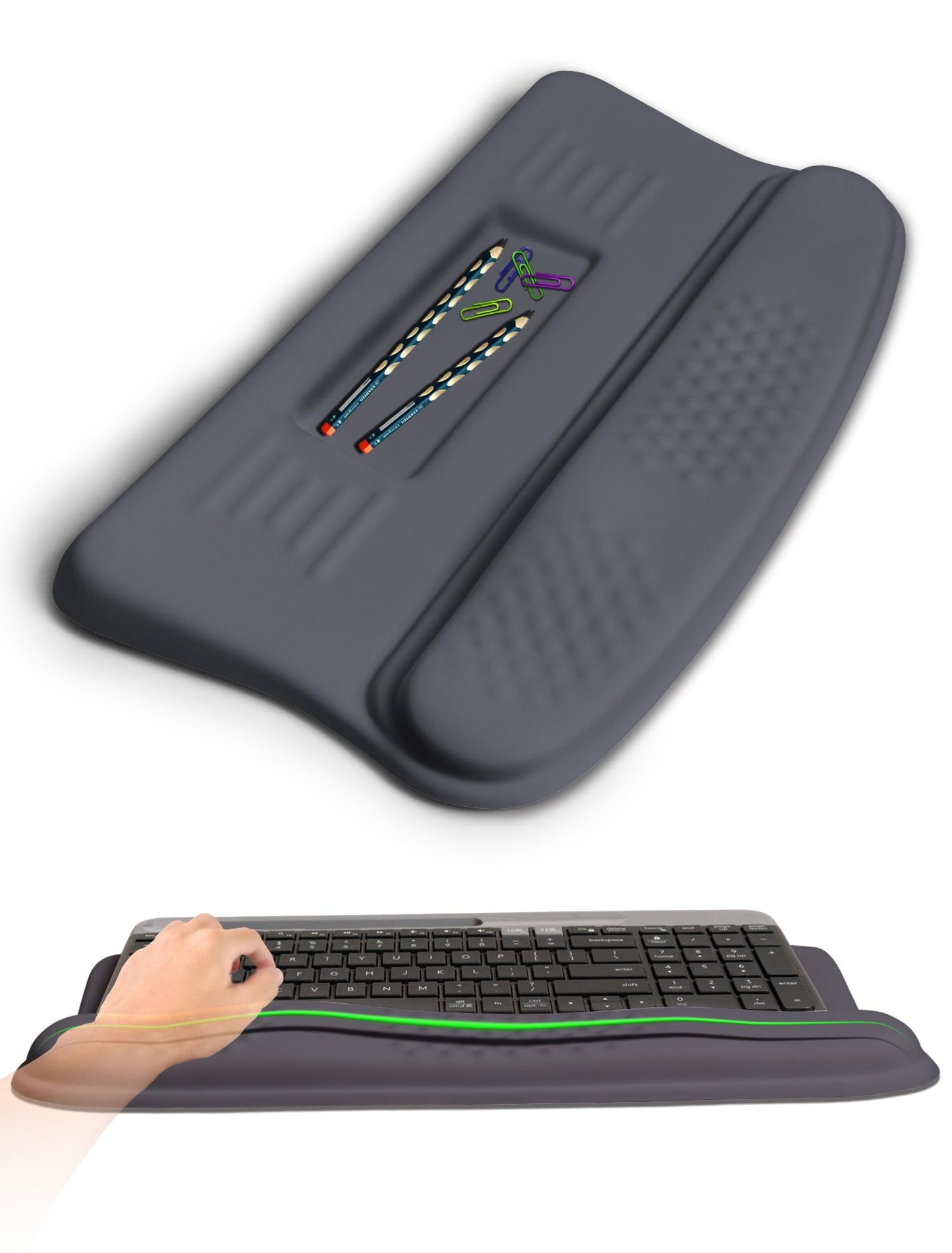 Ergonomic Wave Wrist Rest with Keyboard Stand