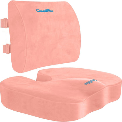 Memory Foam Seat Cushion with Lumbar Support