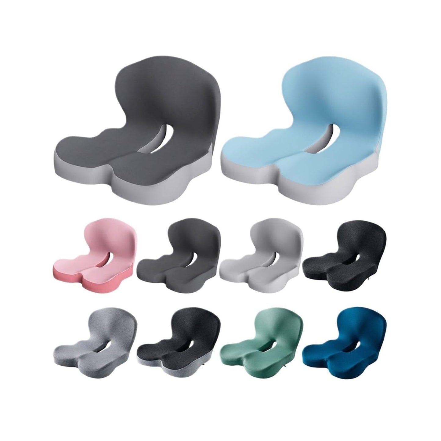 L-Shaped Memory Foam Seat Cushion with Lumbar Support