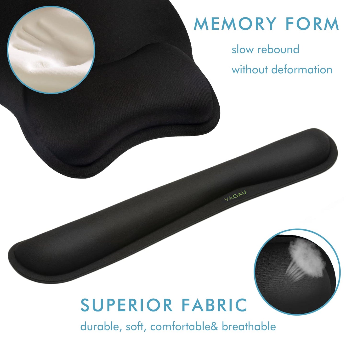 Ergonomic Keyboard and Mouse Wrist Rest Set
