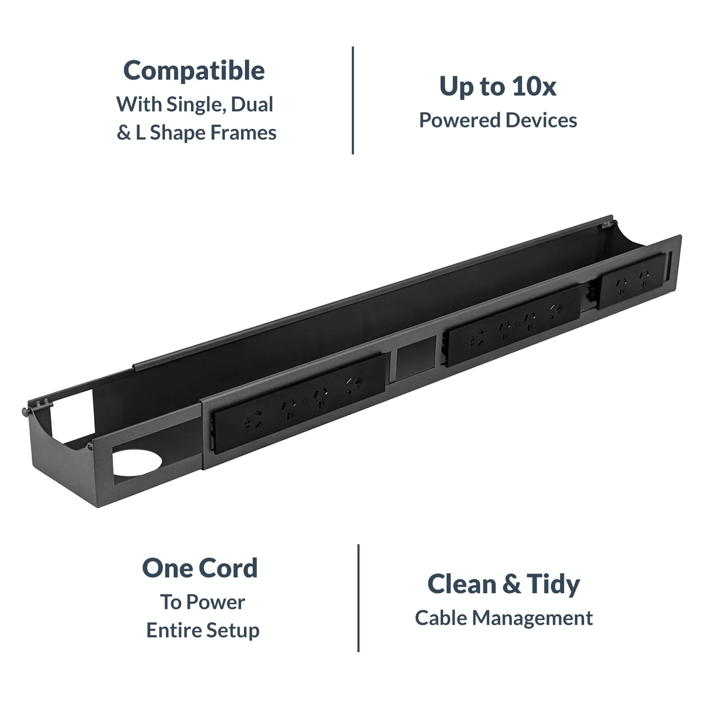 Desky Integrated Cable & Power Channel