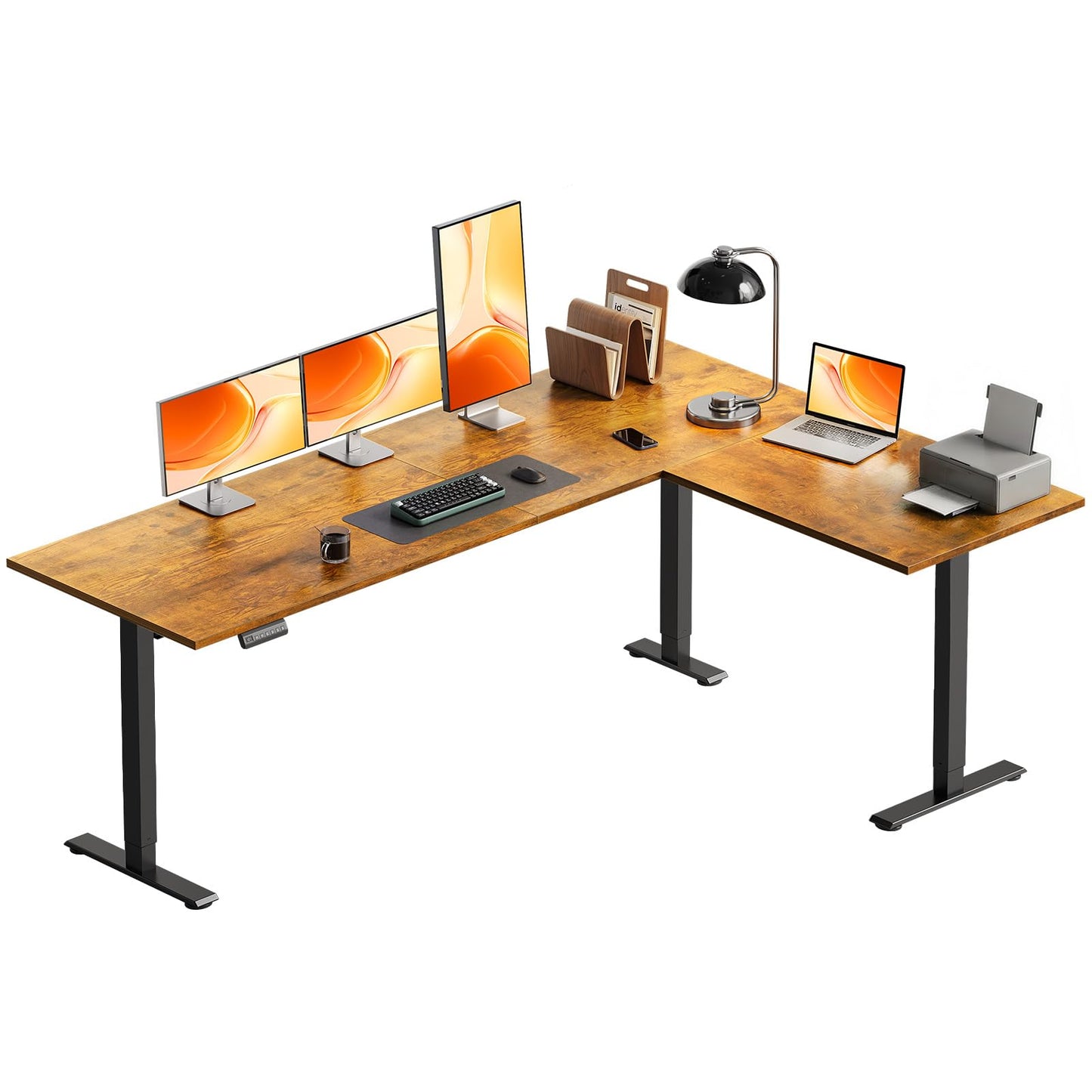 Reversible L Shaped Electric Standing Desk