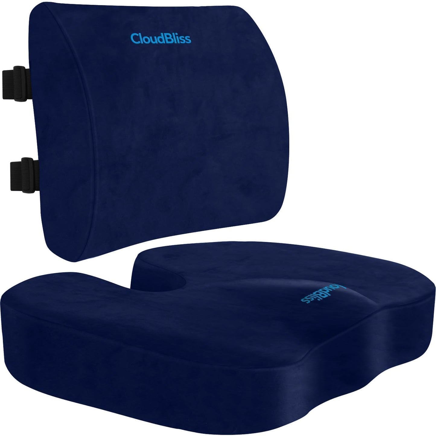 Memory Foam Seat Cushion with Lumbar Support