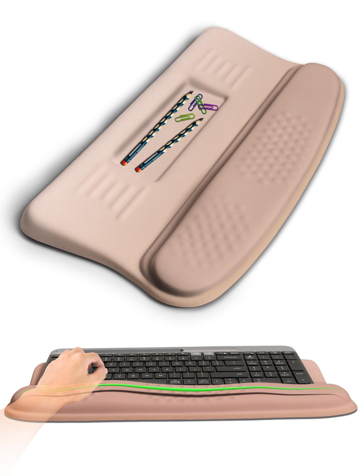 Ergonomic Wave Wrist Rest with Keyboard Stand
