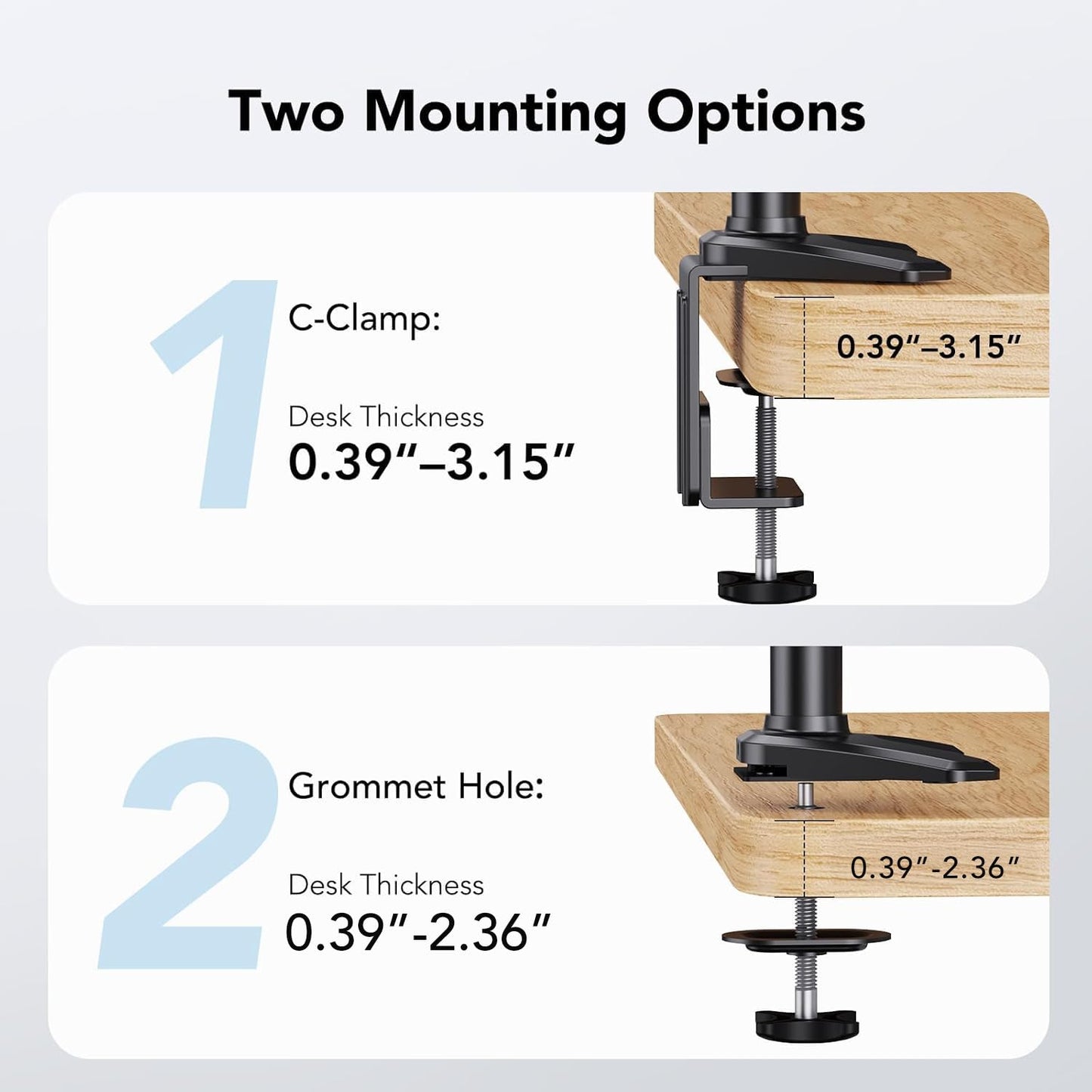 Dual Monitor and Laptop Desk Mount Stand