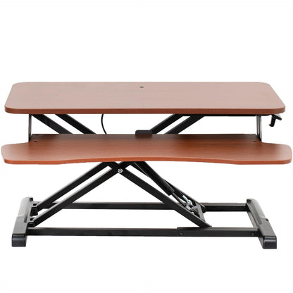 Height Adjustable Desk Converter with Dual Monitor Stand