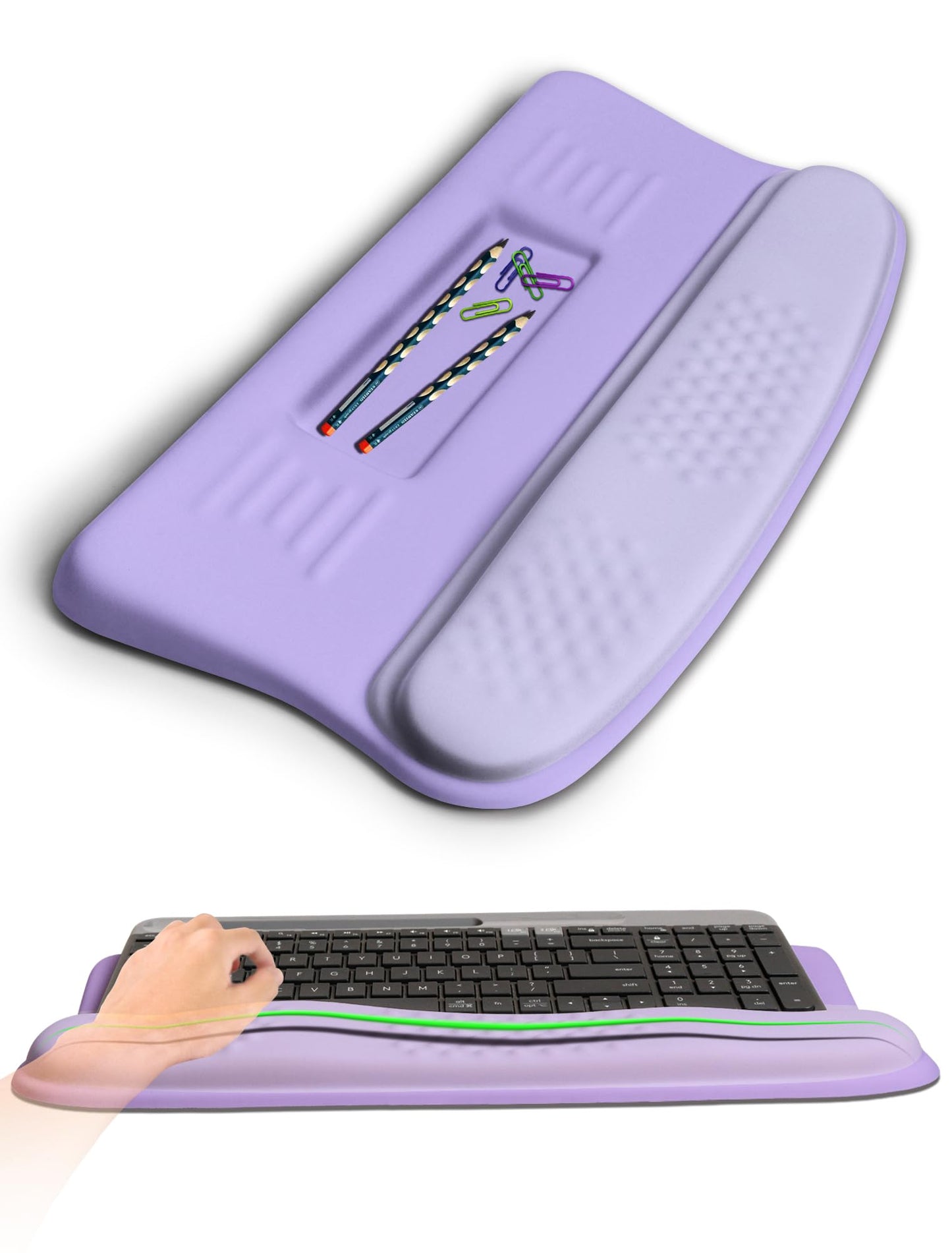 Ergonomic Wave Wrist Rest with Keyboard Stand