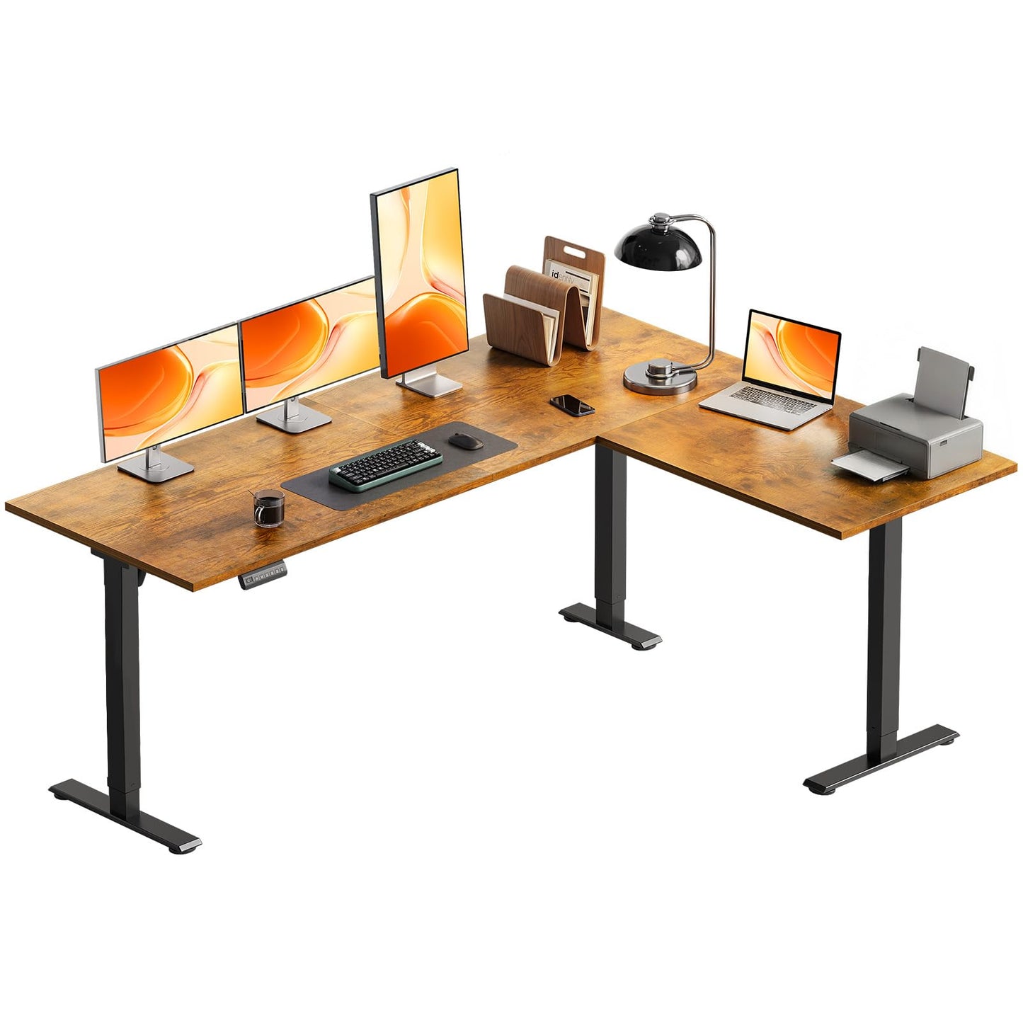 Reversible L Shaped Electric Standing Desk