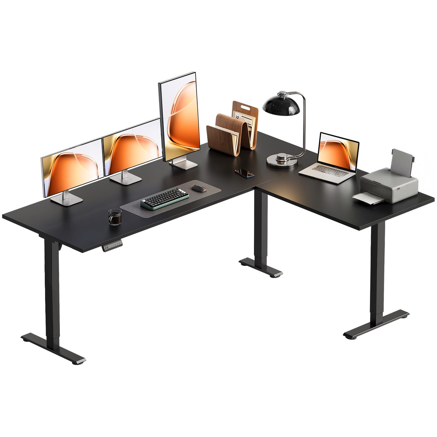 Reversible L Shaped Electric Standing Desk