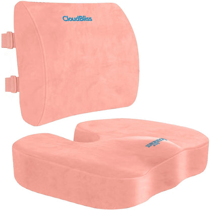 Memory Foam Seat Cushion with Lumbar Support