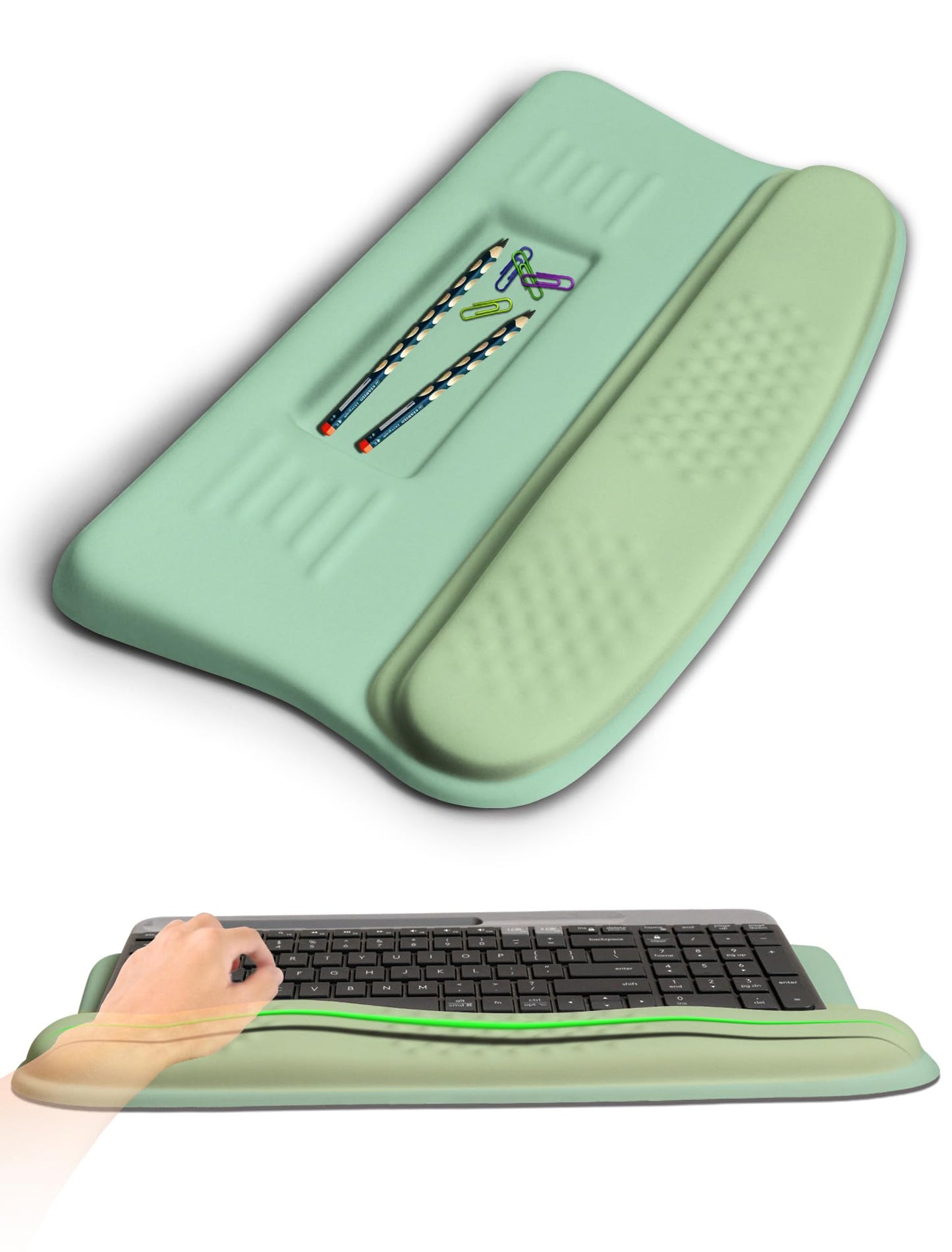 Ergonomic Wave Wrist Rest with Keyboard Stand