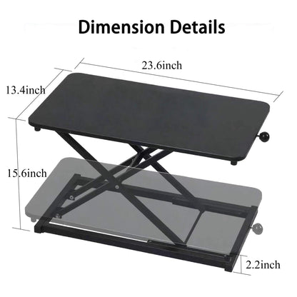 Height Adjustable Standing Desk Converter with Keyboard Riser