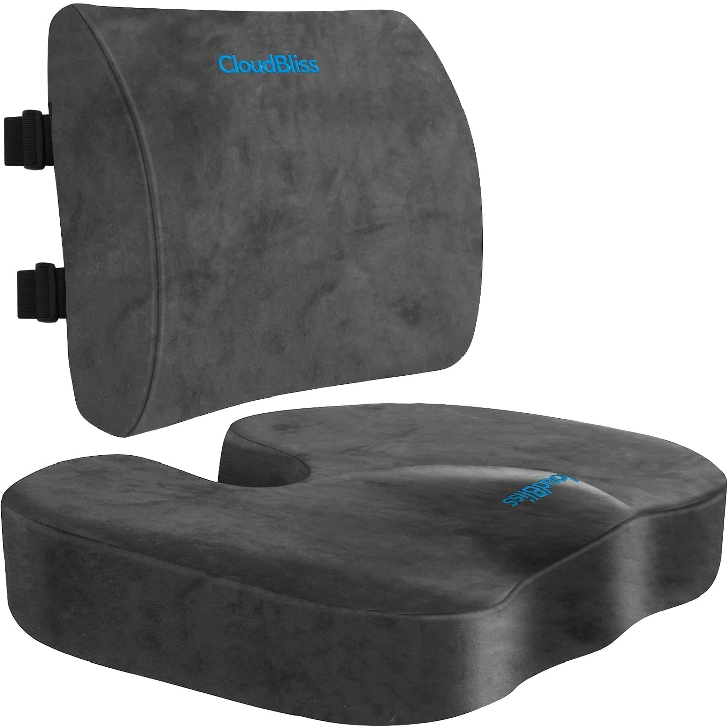 Memory Foam Seat Cushion with Lumbar Support