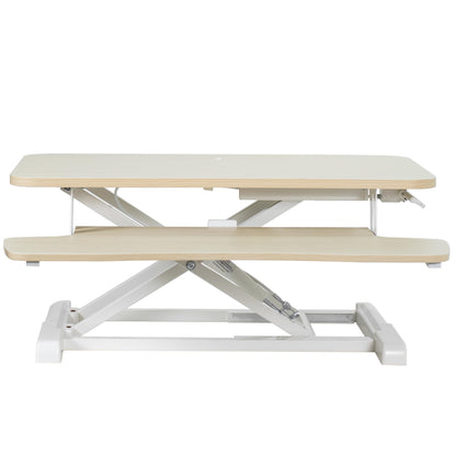 Height Adjustable Desk Converter with Dual Monitor Stand
