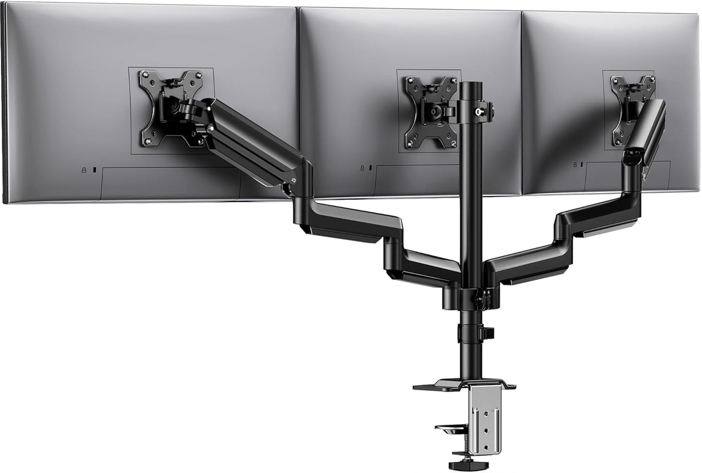 Triple Monitor Arm Desk Mount with Adjustable Stand