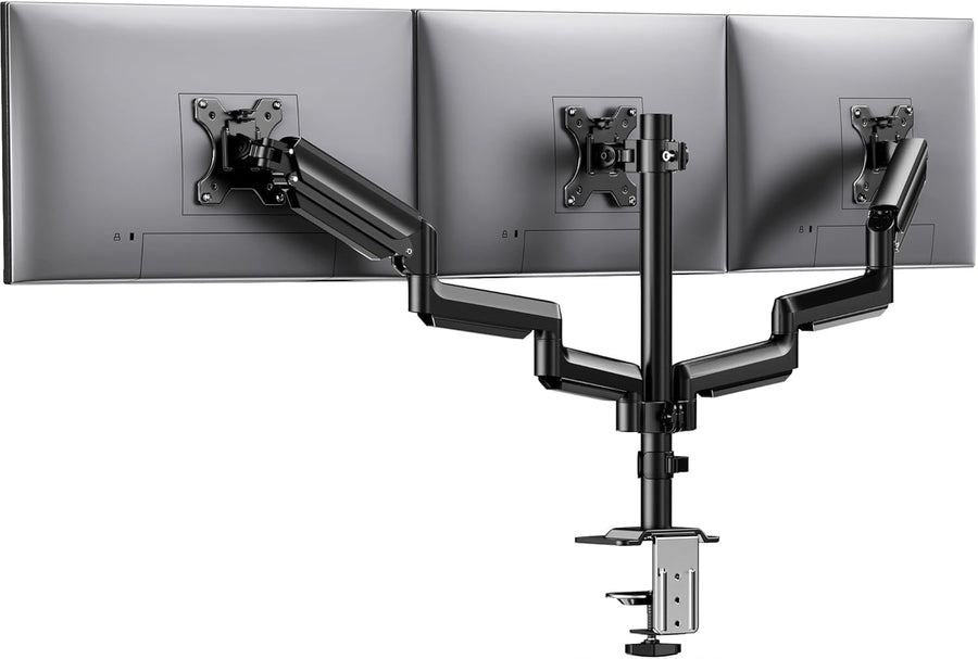 Triple Monitor Arm Desk Mount with Adjustable Stand